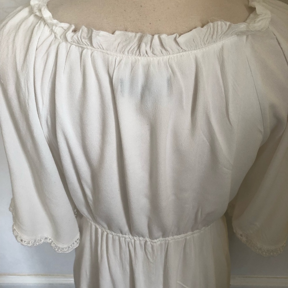 Lulus My darling love White handkerchief Dress w/3/4 sleeves fully lined Size XL - Picture 10 of 14